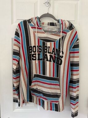 Bois Blanc Island Striped Hoodie - Multi